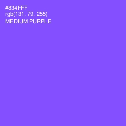 #834FFF - Medium Purple Color Image